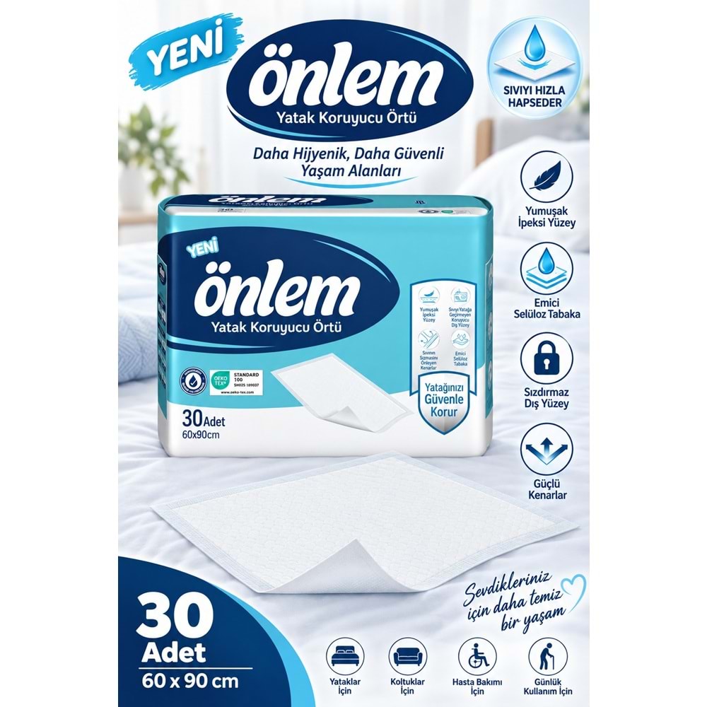 Önlem Yatak Koruyucu Örtü 60*90 CM 90 Adet