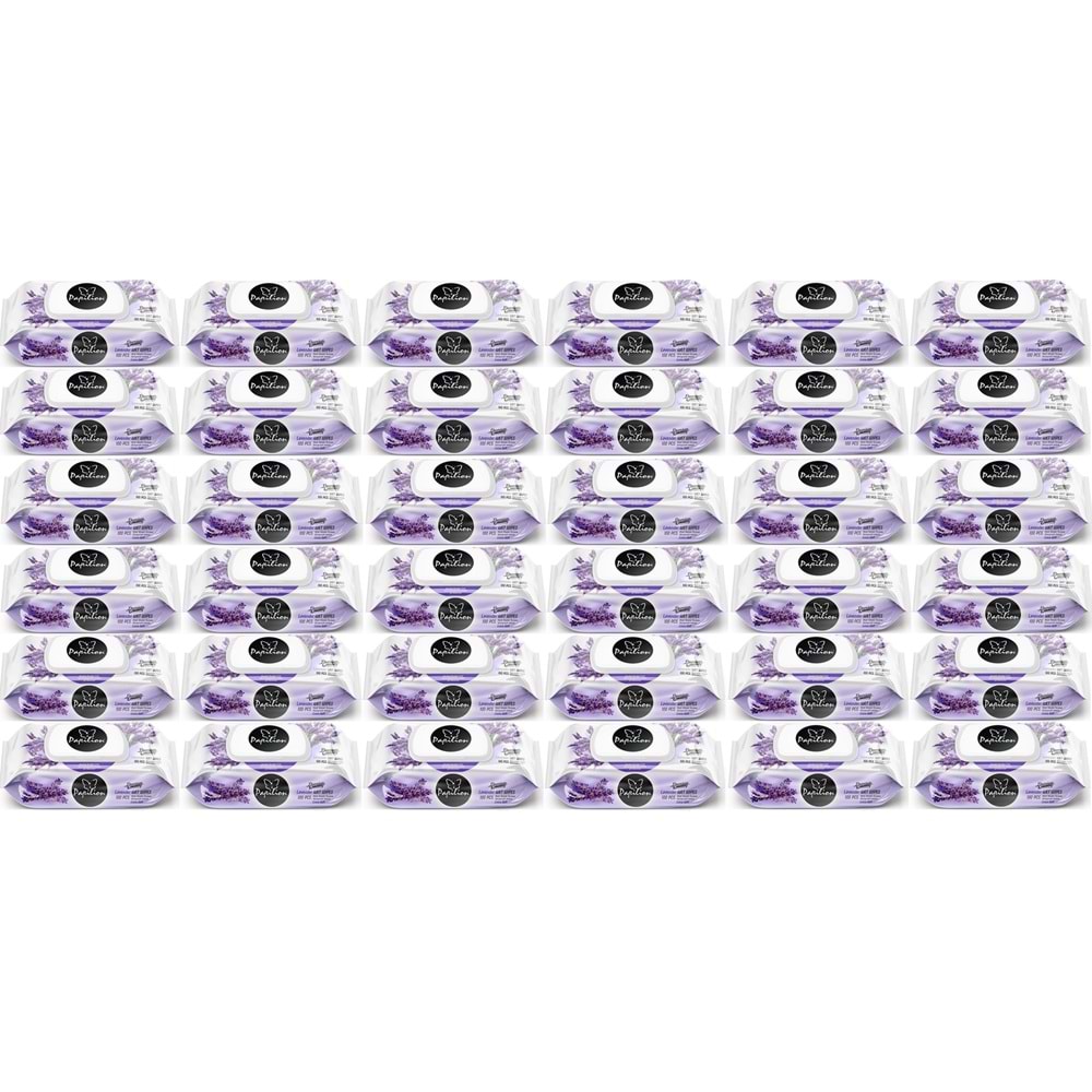 Papilion Islak Havlu Mendil 100 Yaprak Lavanta (36 Lı Set) 3600 Yaprak