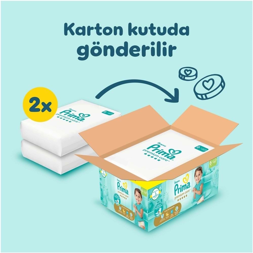 Prima Premium Care Bebek Bezi Beden:6 (13+) Extra Large 186 Adet Süper Fırsat Pk