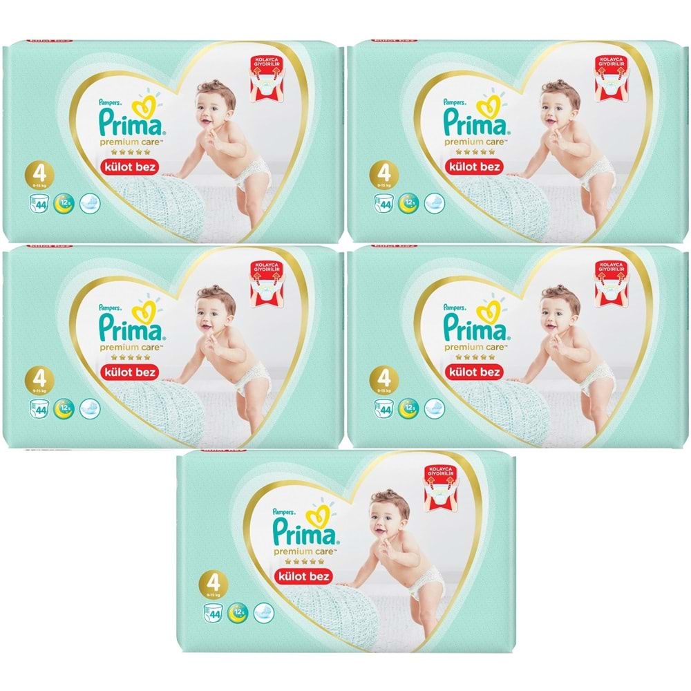 Prima Premium Care Külot Bebek Bezi Beden:4 (9-15Kg) 220 Adet Mega Ekonomik Pk