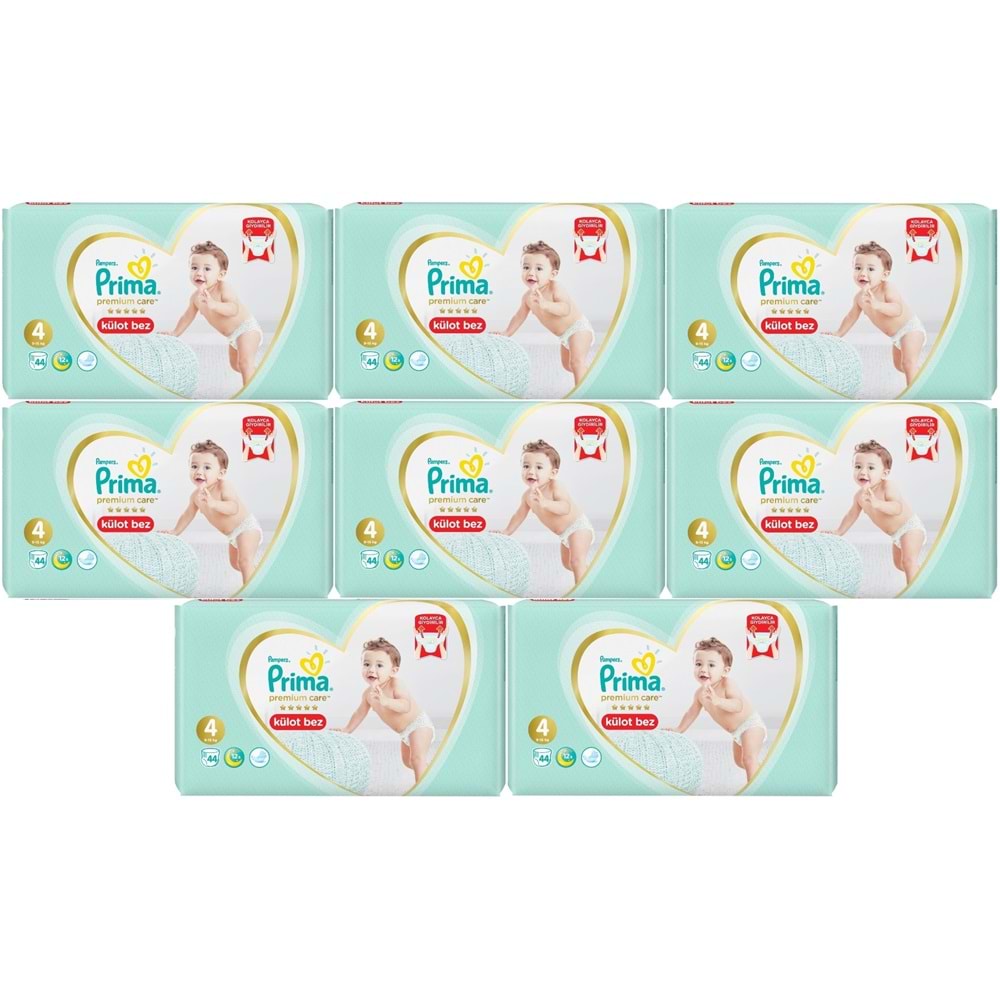 Prima Premium Care Külot Bebek Bezi Beden:4 (9-15Kg) 352 Adet Ultra Ekonomik Fırsat Pk