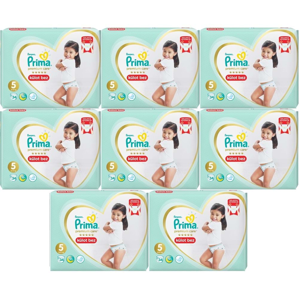 Prima Premium Care Külot Bebek Bezi Beden:5 (12-17Kg) 272 Adet Ultra Ekonomik Fırsat Pk