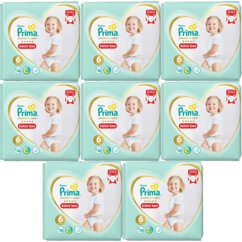 Prima Premium Care Külot Bebek Bezi Beden:6 (15+) 224 Adet Ultra Ekonomik Fırsat Pk