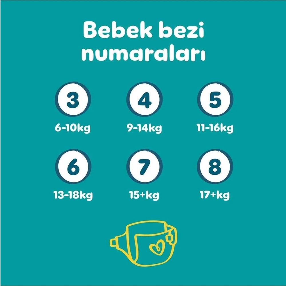 Prima Aktif Bebek Bebek Bezi 4 Beden 9-14 KG Maxi 156 Adet Süper Fırsat Pk