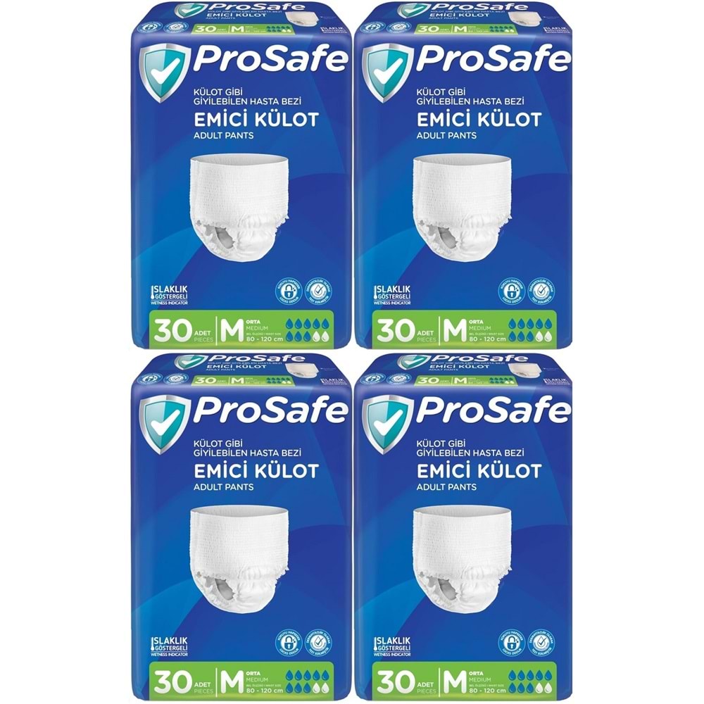 Prosafe Emici Külot Hasta Bezi Orta-Medium 120 Adet (4PK*30)