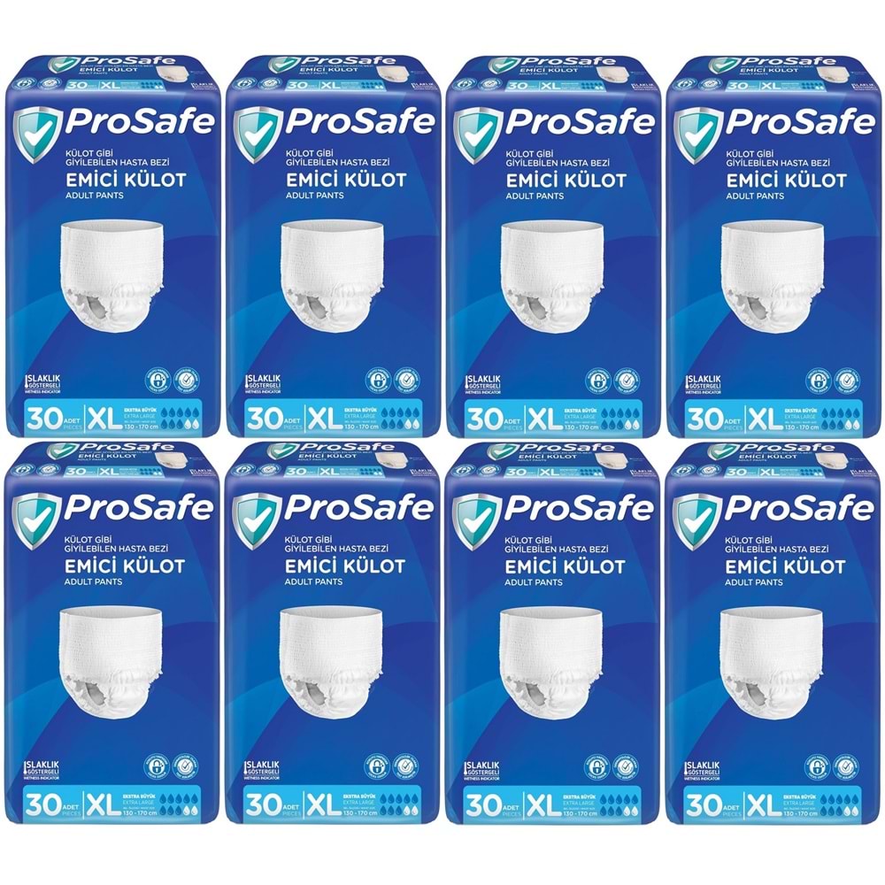 Prosafe Emici Külot Hasta Bezi XL-Extra Large 240 Adet (8PK*30)