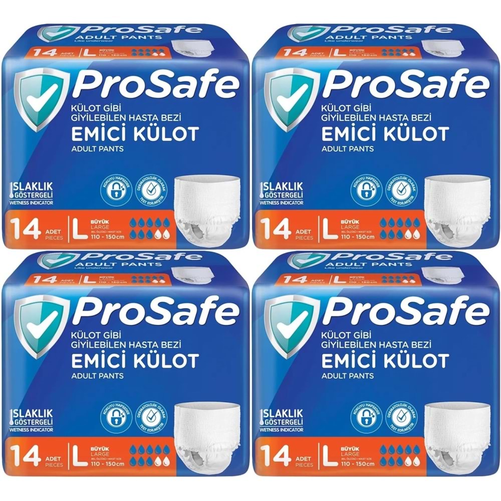 Prosafe Emici Külot Hasta Bezi L - Büyük - Large 56 Adet (4PK*14)