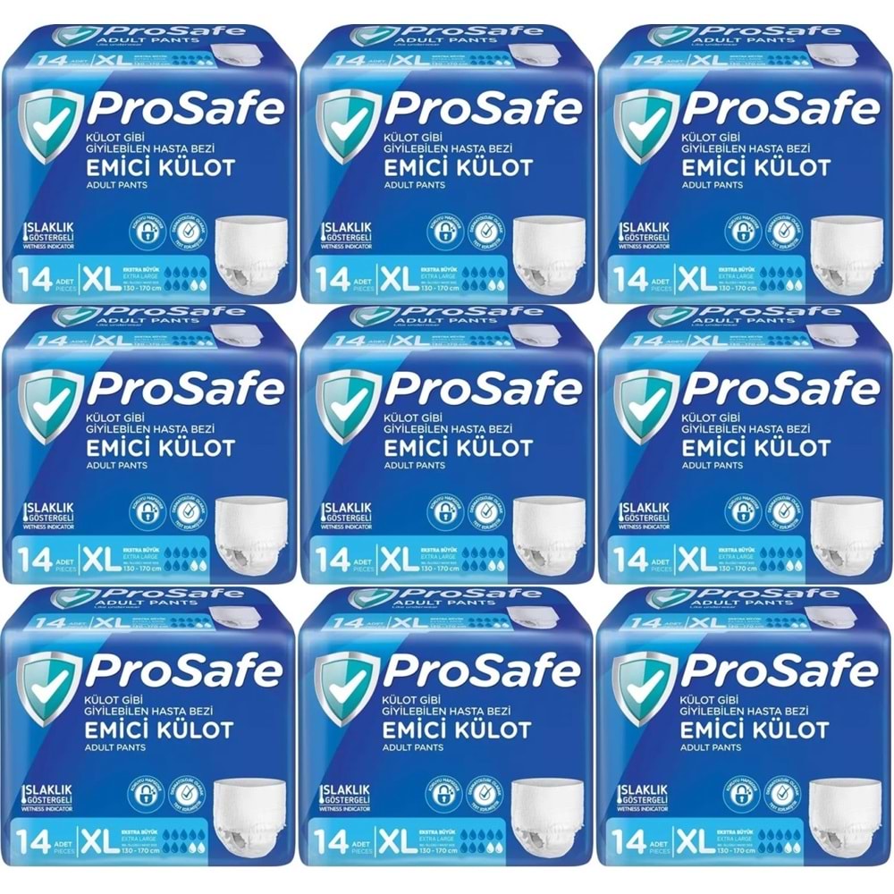 Prosafe Emici Külot Hasta Bezi XL - Ekstra Büyük - Extra Large 126 Adet (9PK*14)