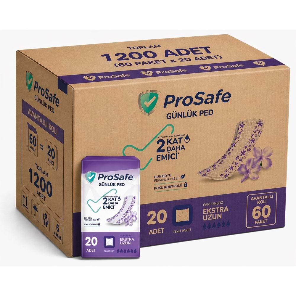 Prosafe Günlük Ped Extra Uzun 1200 Adet