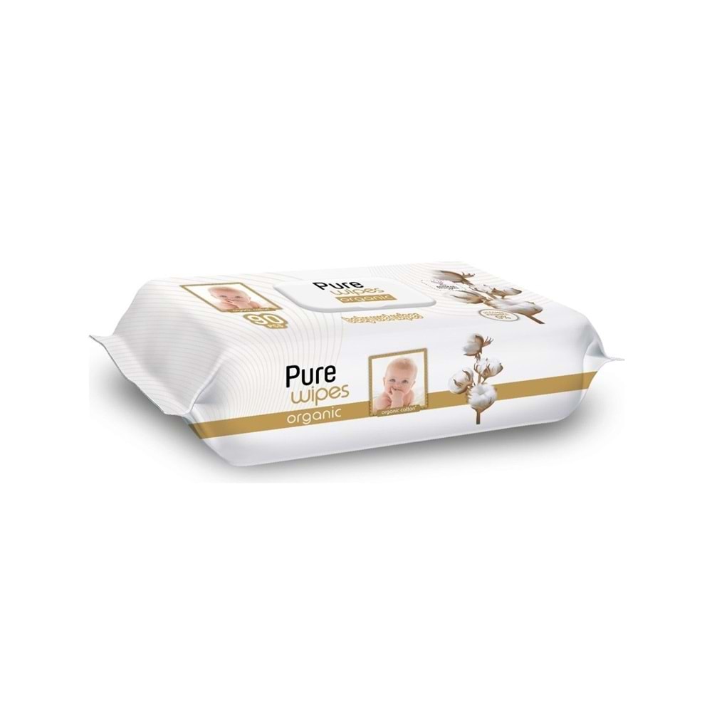 Pure Baby Islak Havlu Mendil 90 Yaprak Yenidoğan Organic Pamuklu (6 Lı Set) 540 Yaprak Plstk Kapak