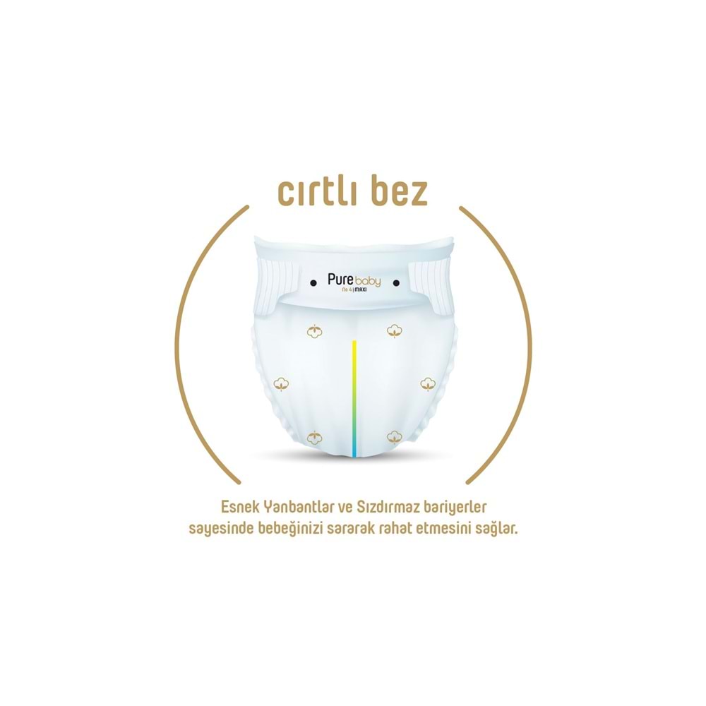 Pure Baby Organik Bebek Bezi 5 Beden 11-20 KG Junior 240 Adet Ekstra Fırsat Pk