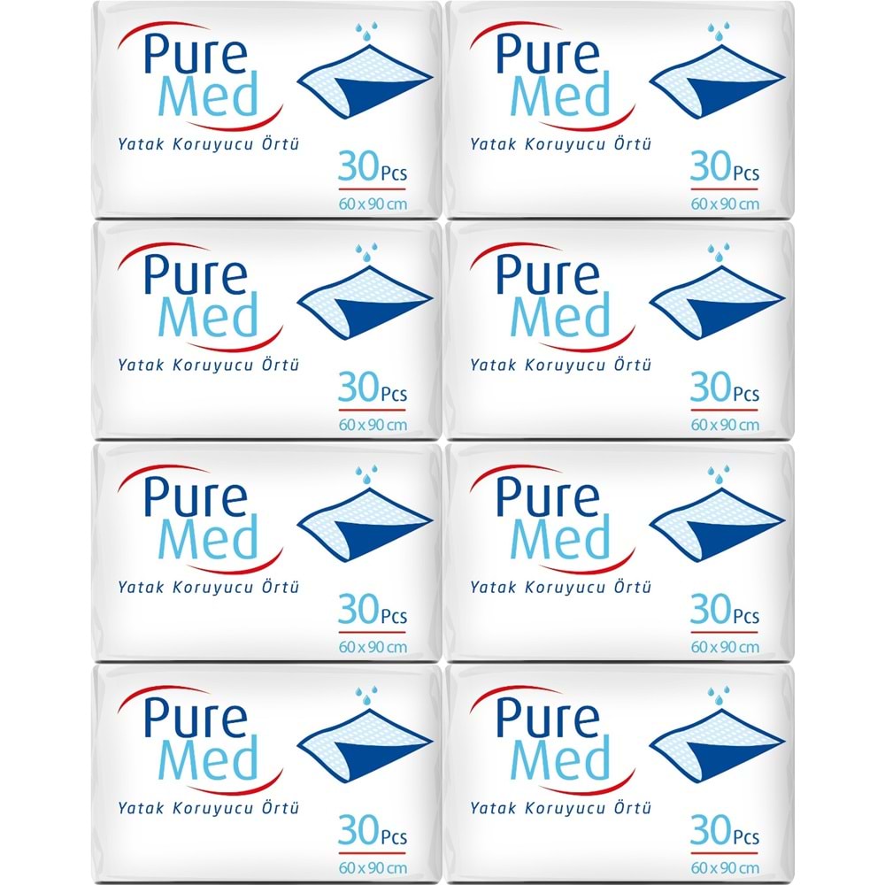 Puremed Hasta Yatak Koruyucu 60*90CM 240 Adet (8PK*30)