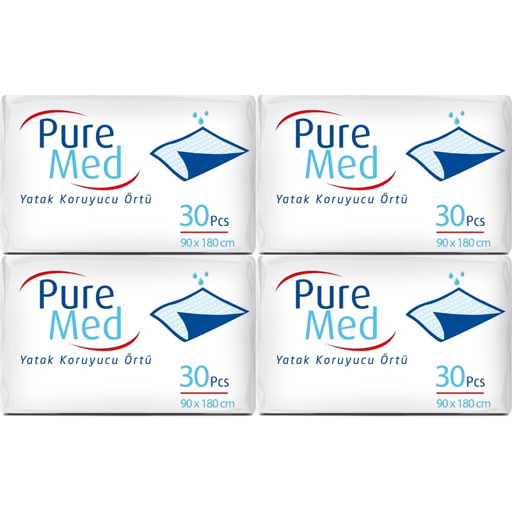Puremed Hasta Yatak Koruyucu 90*180CM 120 Adet (4PK*30)