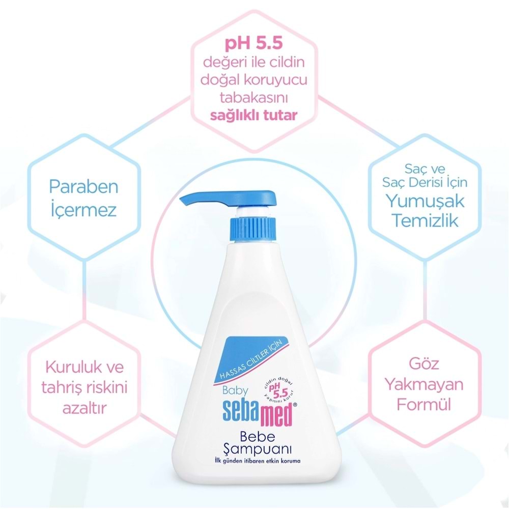 Sebamed Bebek Şampuanı 500ML Pompalı (Yenidoğanlar İçin) (6 Lı Set)