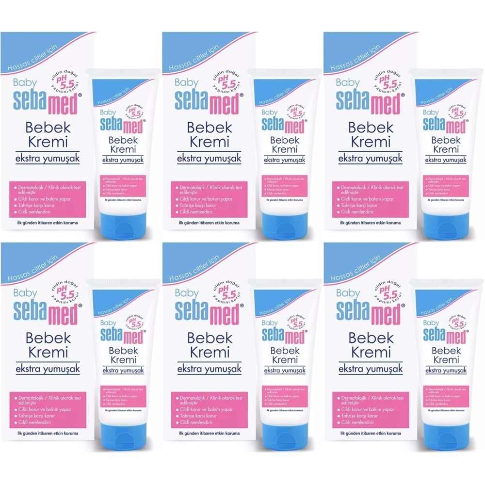 Sebamed Bebek Kremi 200ML (Ekstra Yumuşak) (6 Lı Set)