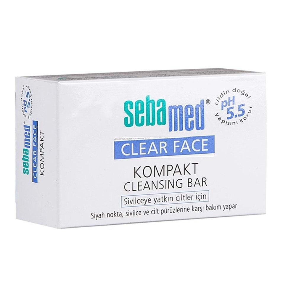 Sebamed Clear Face Kompakt Yüz Temizleme Barı Sabun Sivilceye Yatkın Cilt 100GR (5 Li Set)