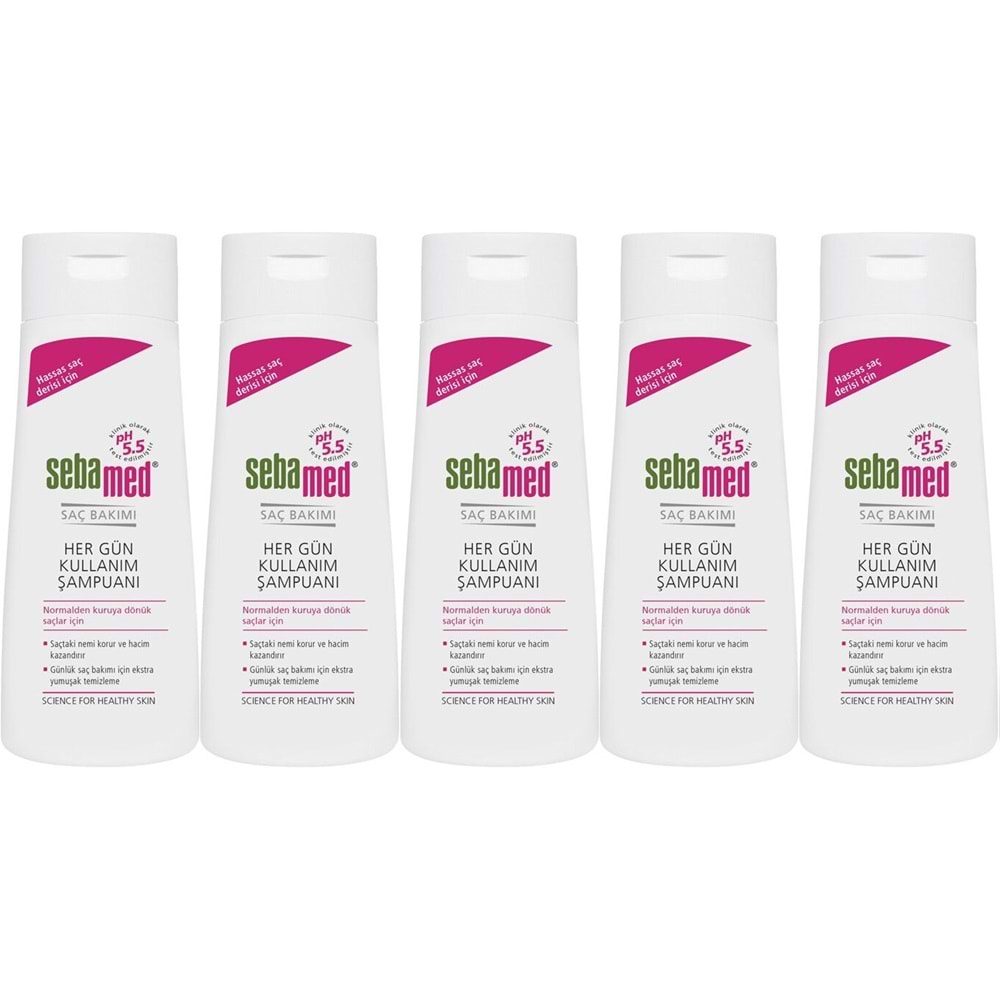 Sebamed Şampuan 400ML Hergün Kullanım (Tüm Saç Tipleri için) (5 Li Set)