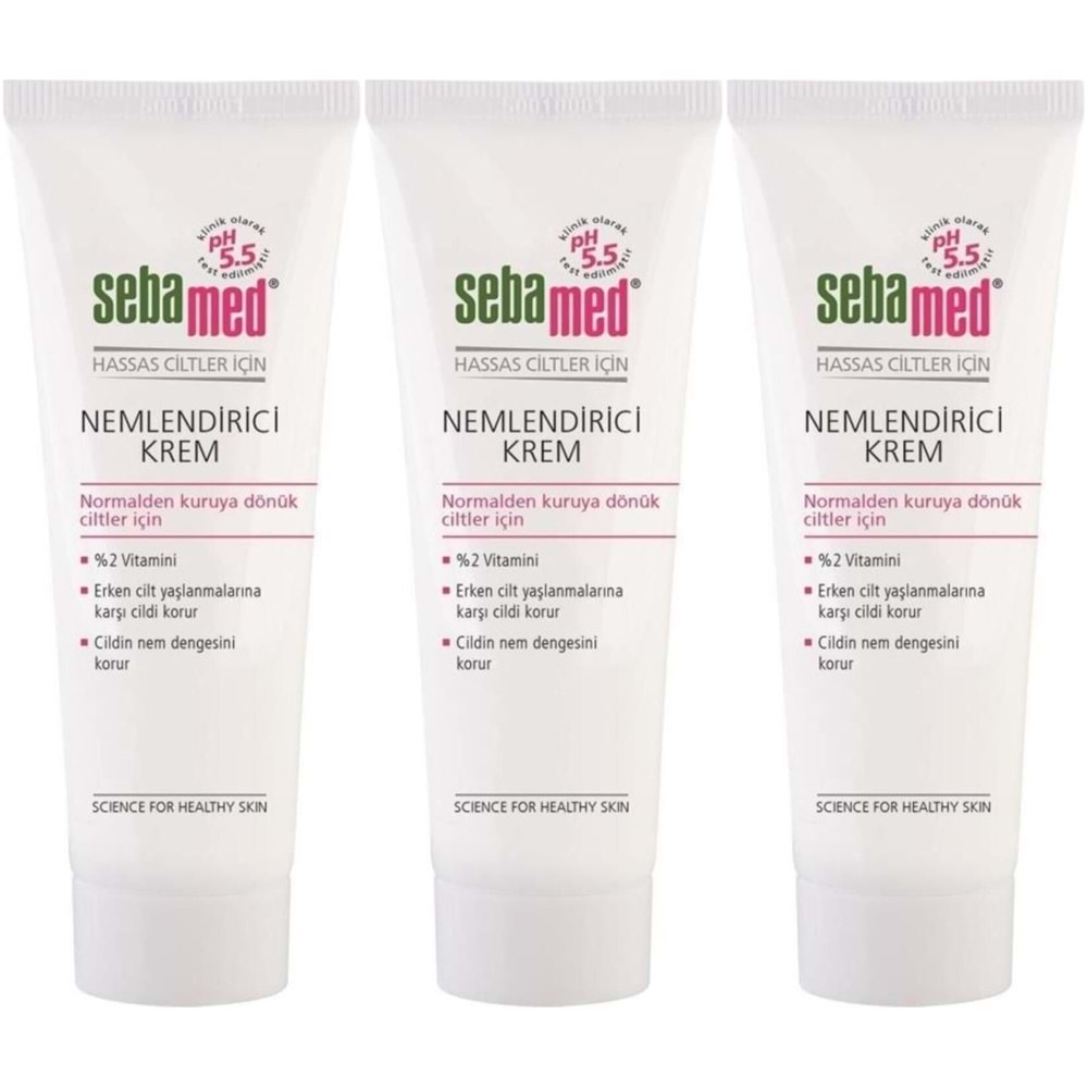 Sebamed Nemlendirici Krem Tüp 50ML (Günlük Kullanım) (3 Lü Set)