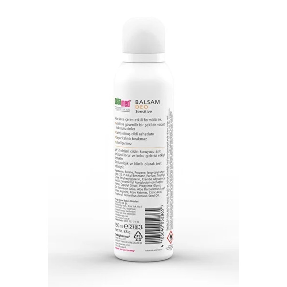 Sebamed Deodorant Aerosol 150 ML Balsam - Sensitive/Hassas (2 Li Set)