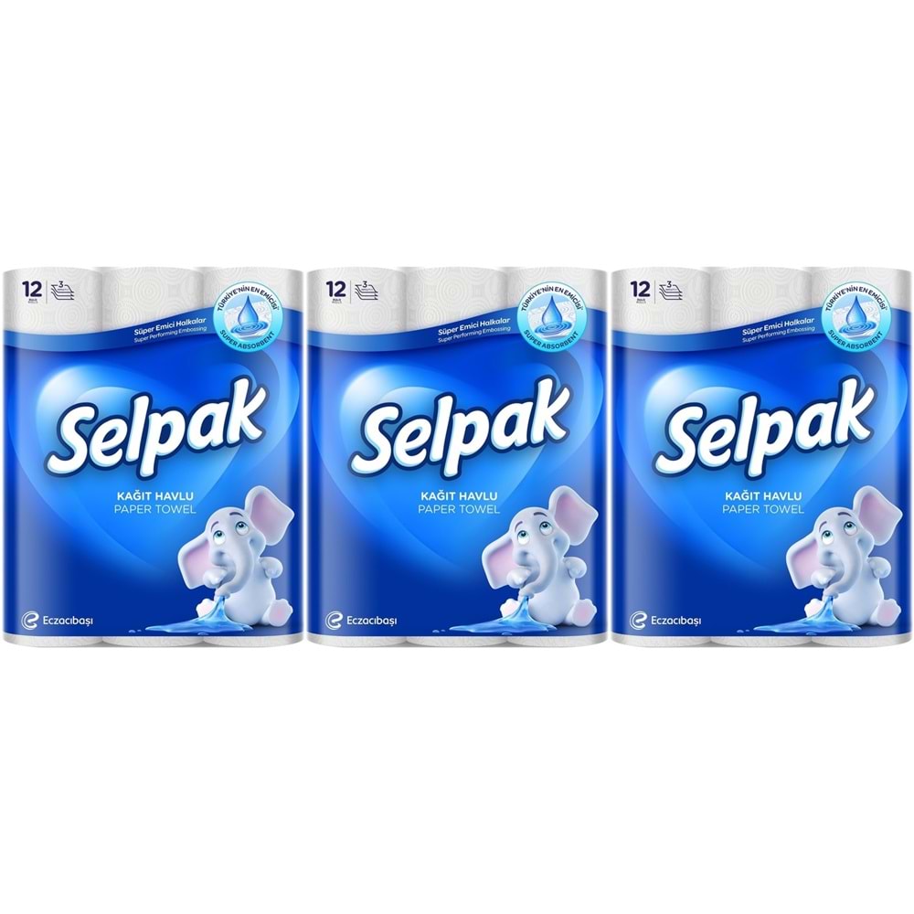 Selpak Kağıt Havlu (3 Katlı) 36 Lı Set (3PK*12)