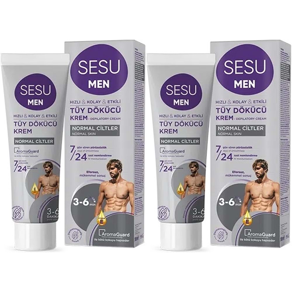 Sesu Tüy Dökücü Krem For Men 100ML (2 Li Set)