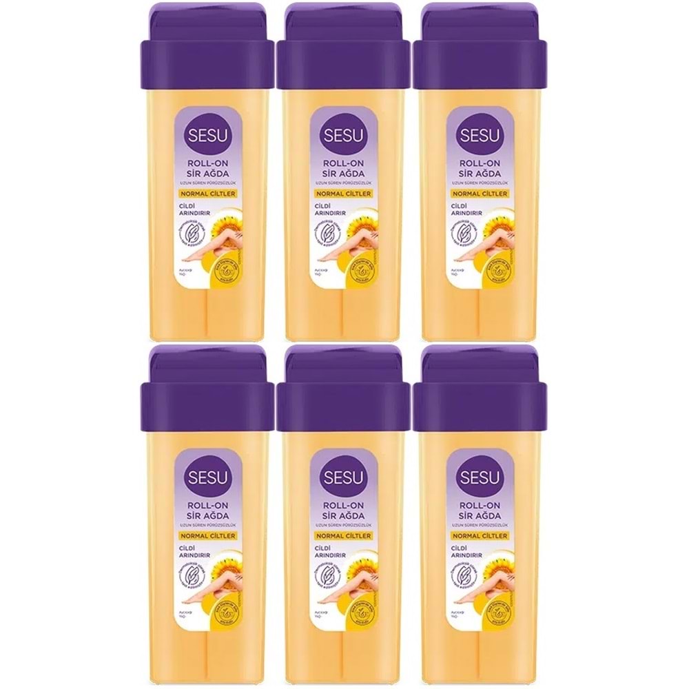 Sesu Roll-On Sir Ağda 100ML Sarı Normal Cilt (6 Lı Set)