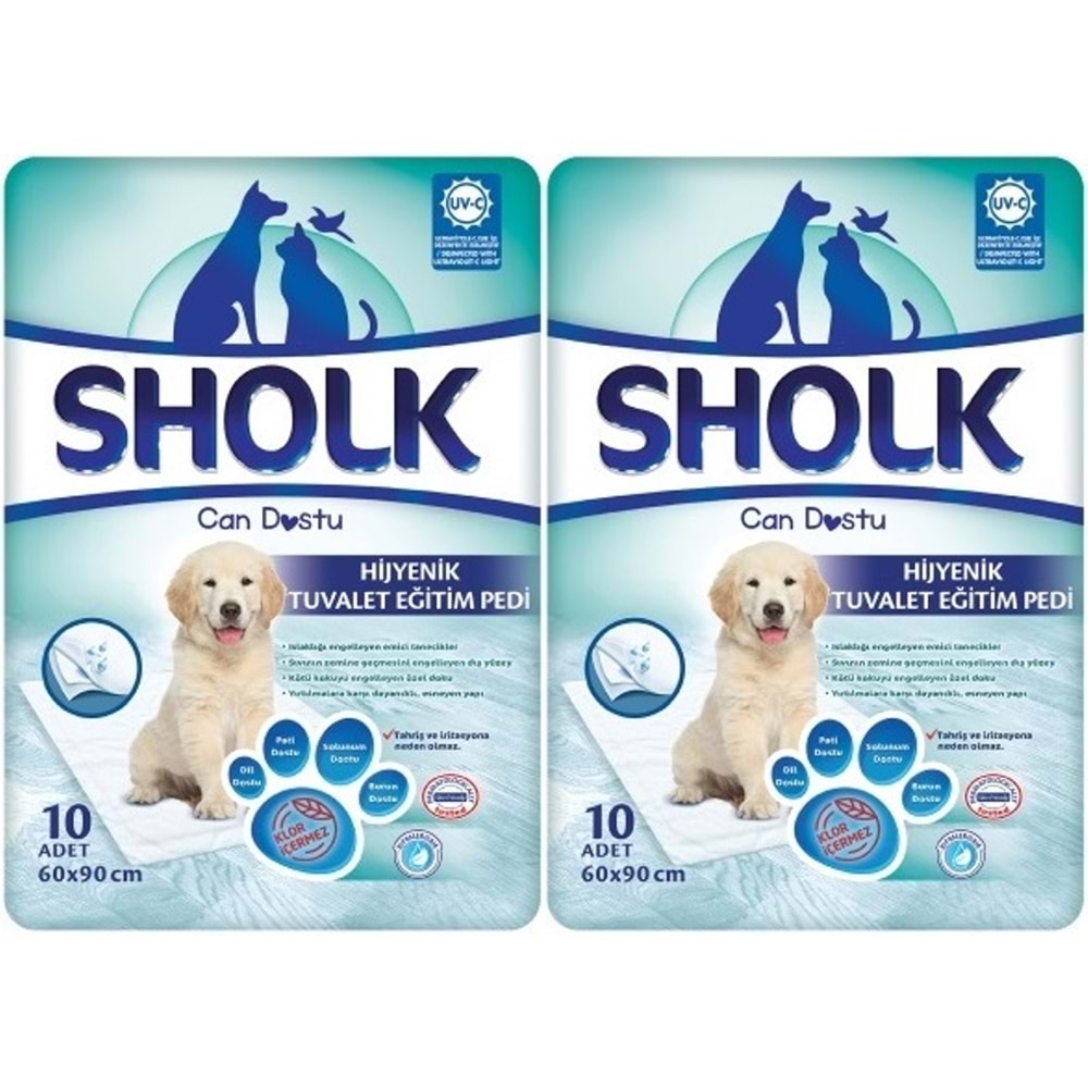 Sholk Evcil Hayvan Tuvalet Çiş Eğitim Pedi 60*90CM 20 Adet (2PK*10)