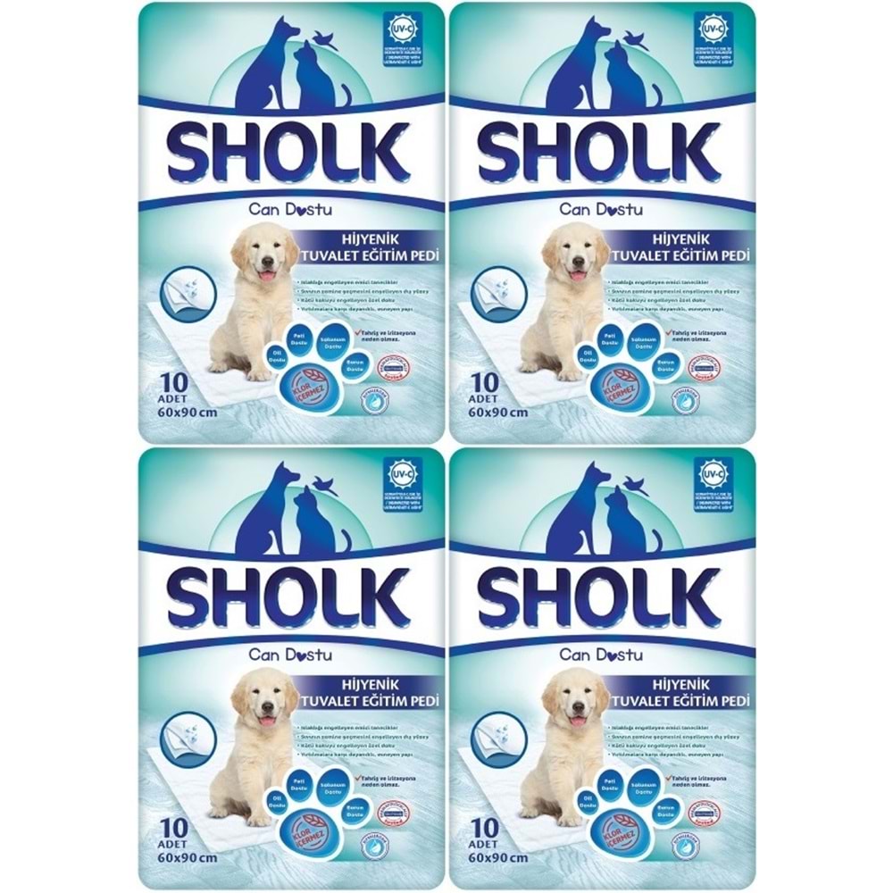 Sholk Evcil Hayvan Tuvalet Çiş Eğitim Pedi 60*90CM 40 Adet (4PK*10)