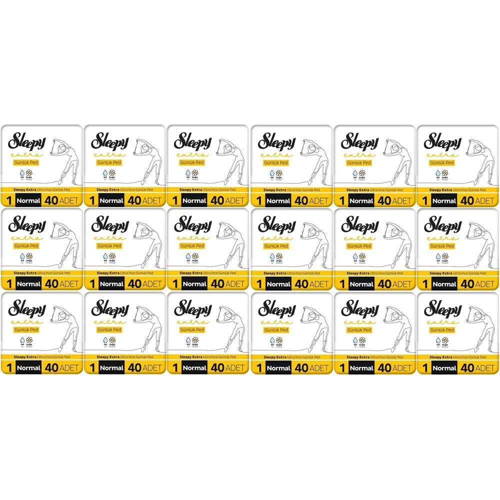 Sleepy Extra Günlük Ped Normal 720 Adet Mega Pk (18PK*40)