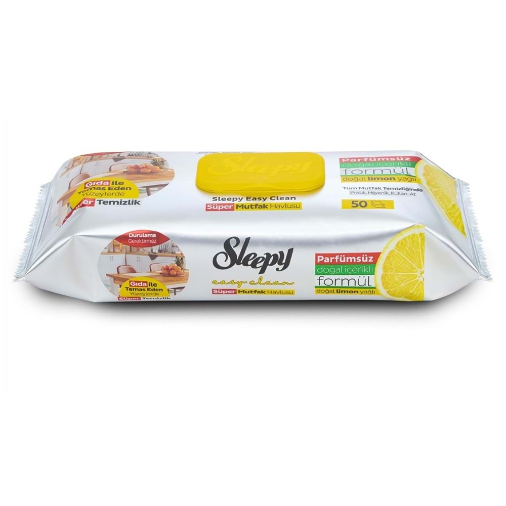 Sleepy Easy Clean Yüzey Temizlik Mutfak Havlusu - Mendili 50 Yaprak Karma (16 Lı Set)