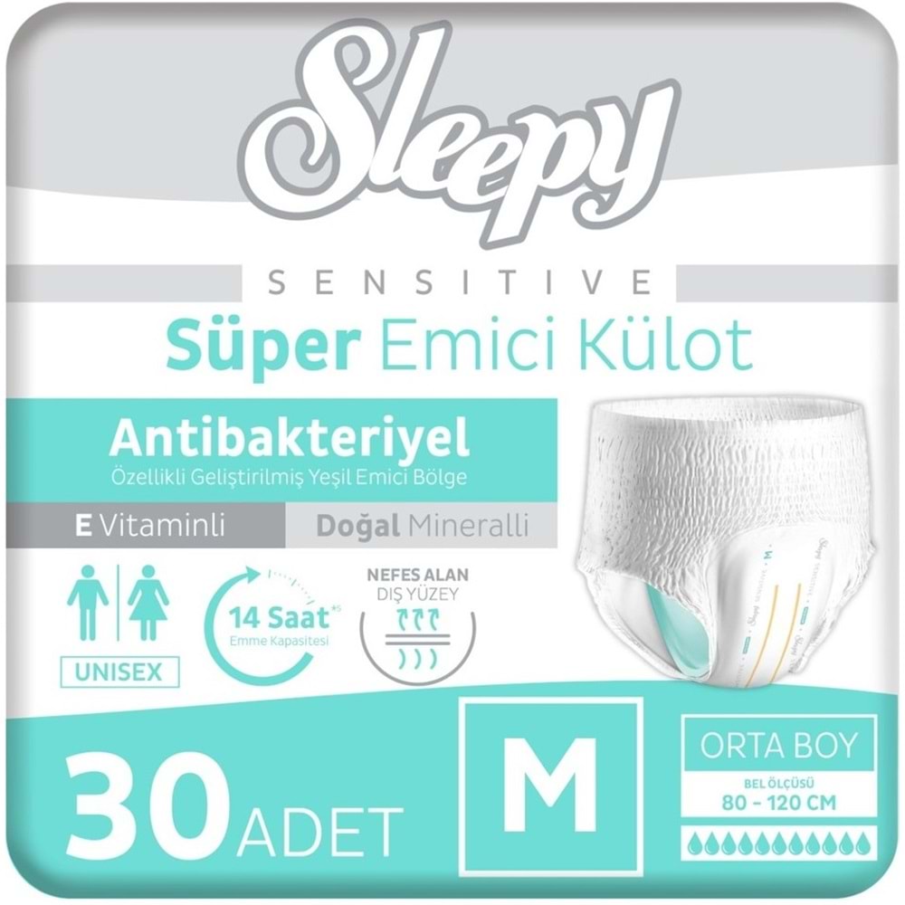 Sleepy Hasta Bezi Yetişkin Emici Külot M - Orta - Medium 90 Adet (3PK*30)