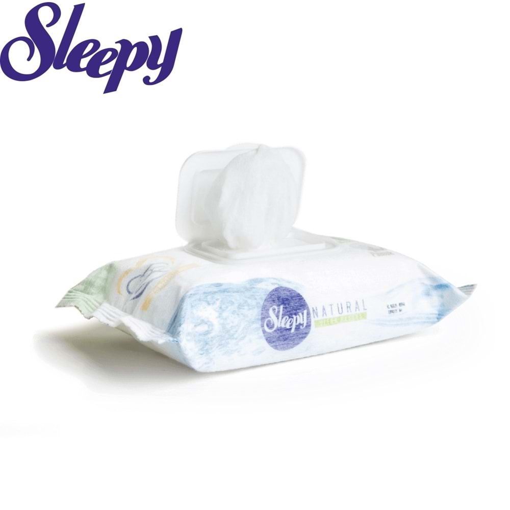 Sleepy Islak Havlu Mendil Pamuklu Yenidoğan Natural Bambu 40 Yaprak 24 Lü Set (960 Yaprak)