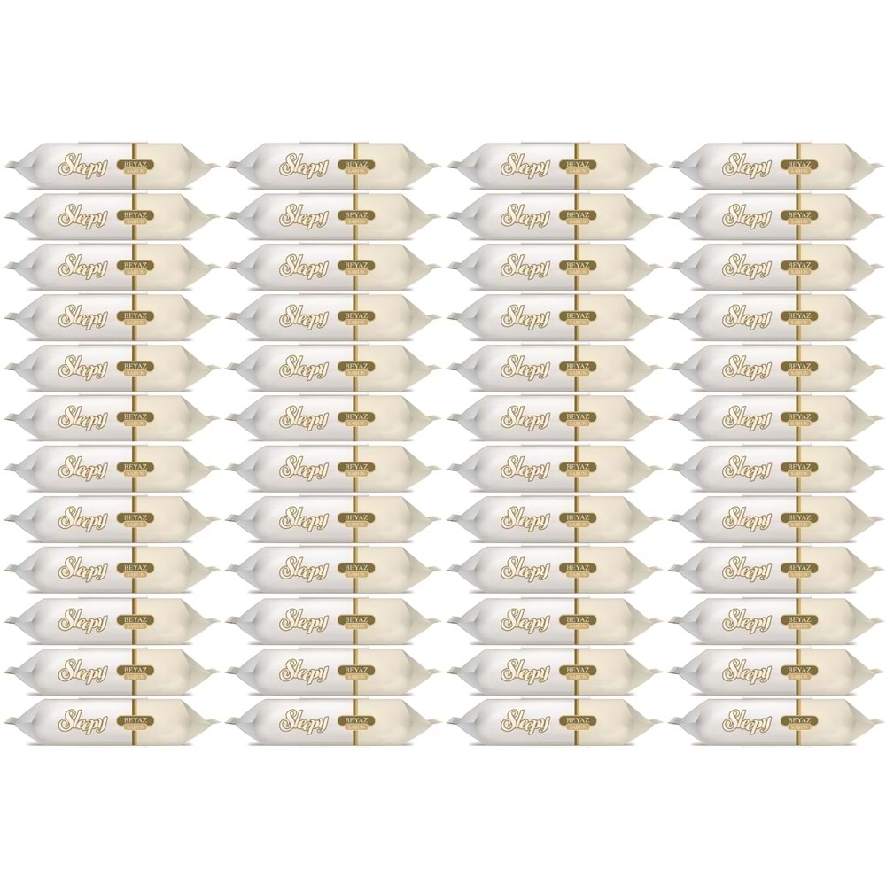 Sleepy Islak Havlu Mendil 90 Yaprak (48 Li Set) Beyaz Sabun Kokulu Plastik Kapaklı (4320 Yaprak)