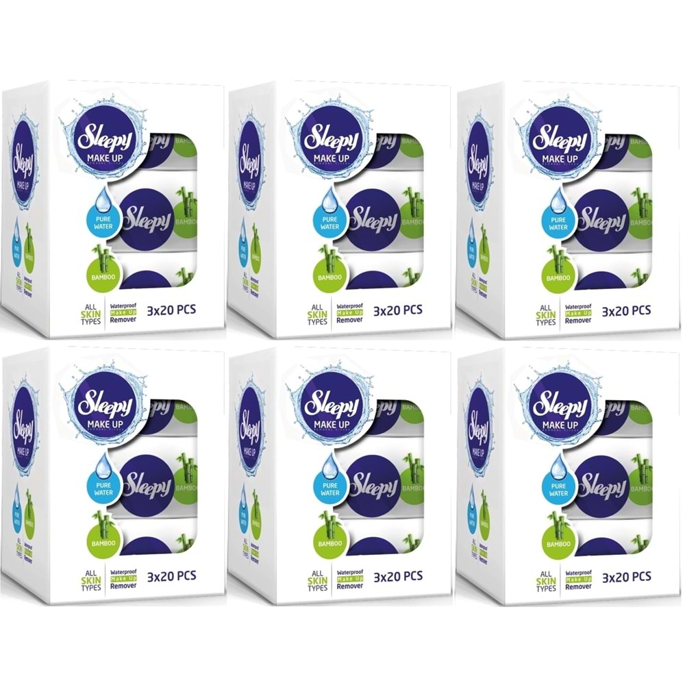 Sleepy Yüz Temizleme Havlusu Bamboo Make Up 360 Yaprak (18PK*20)
