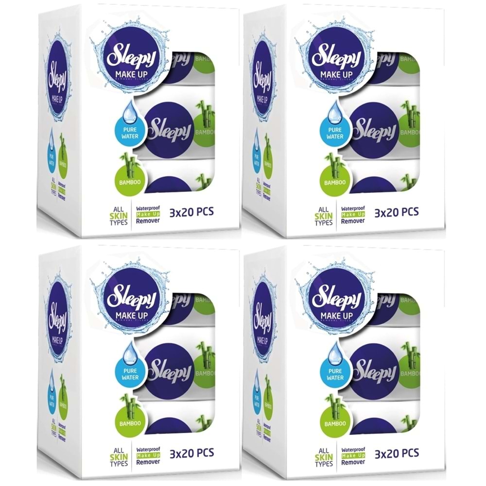 Sleepy Yüz Temizleme Havlusu Bamboo Make Up 240 Yaprak (12PK*20)
