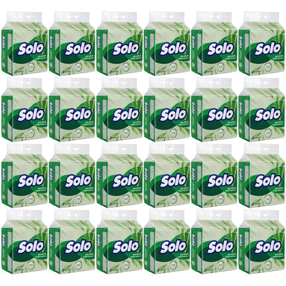 Solo Asılabilir Kağıt Havlu (Hijyenik ve Pratik Kullanım İçin Uygun) (24 Lü Set)