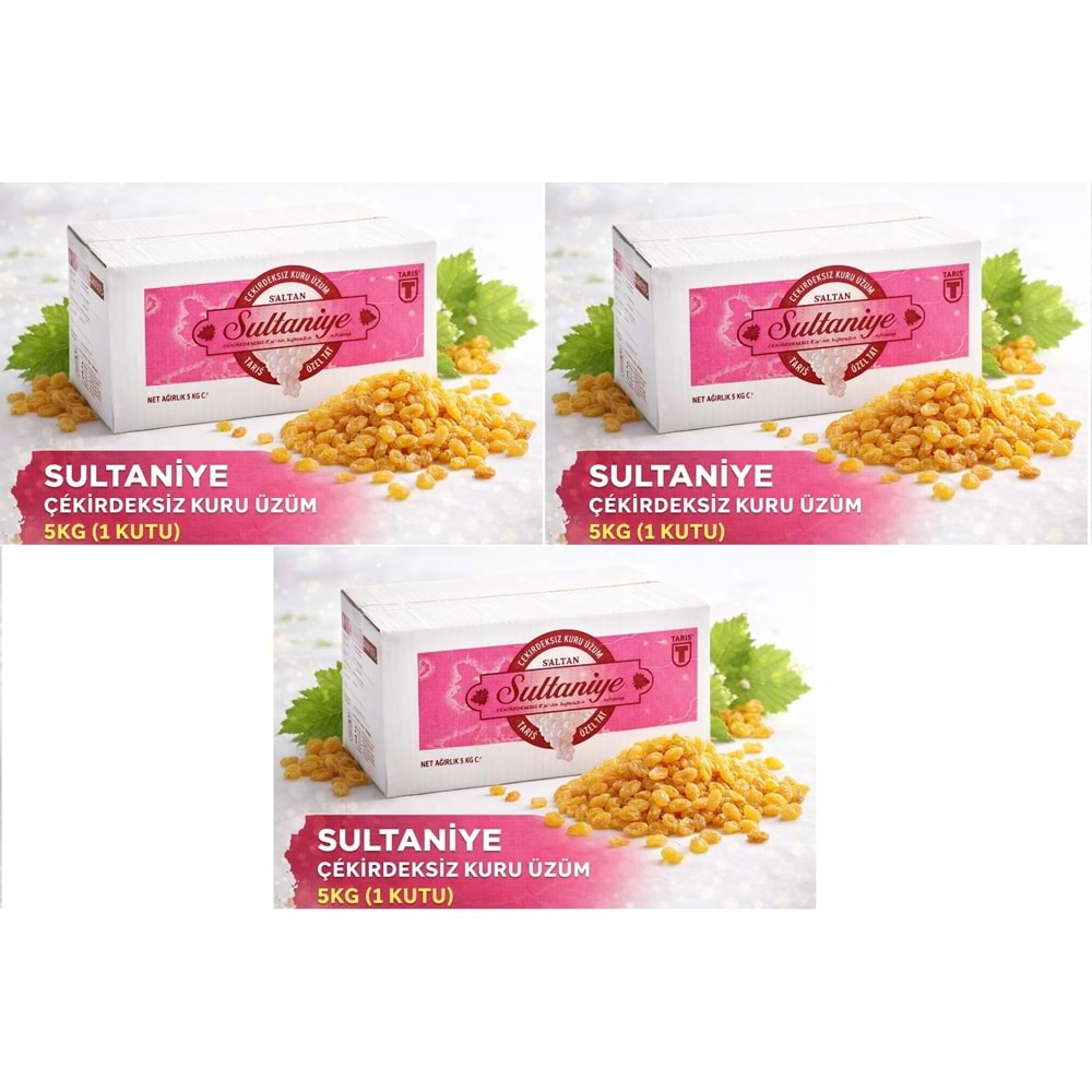 Tariş Sultaniye Çekirdeksiz Kuru Üzüm 15KG (3PK*5KG)