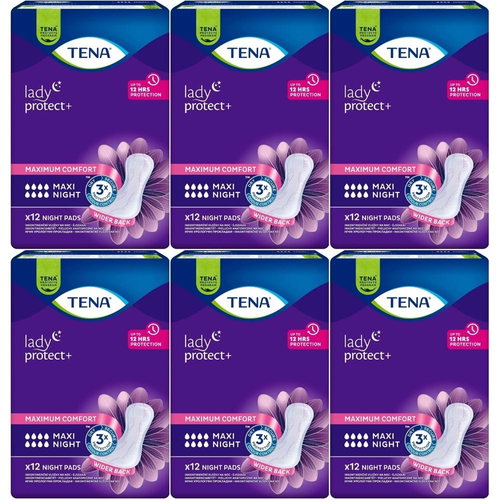 Tena Lady Protect Mesane Pedi Maxi Night Geceye Özel 72 Adet