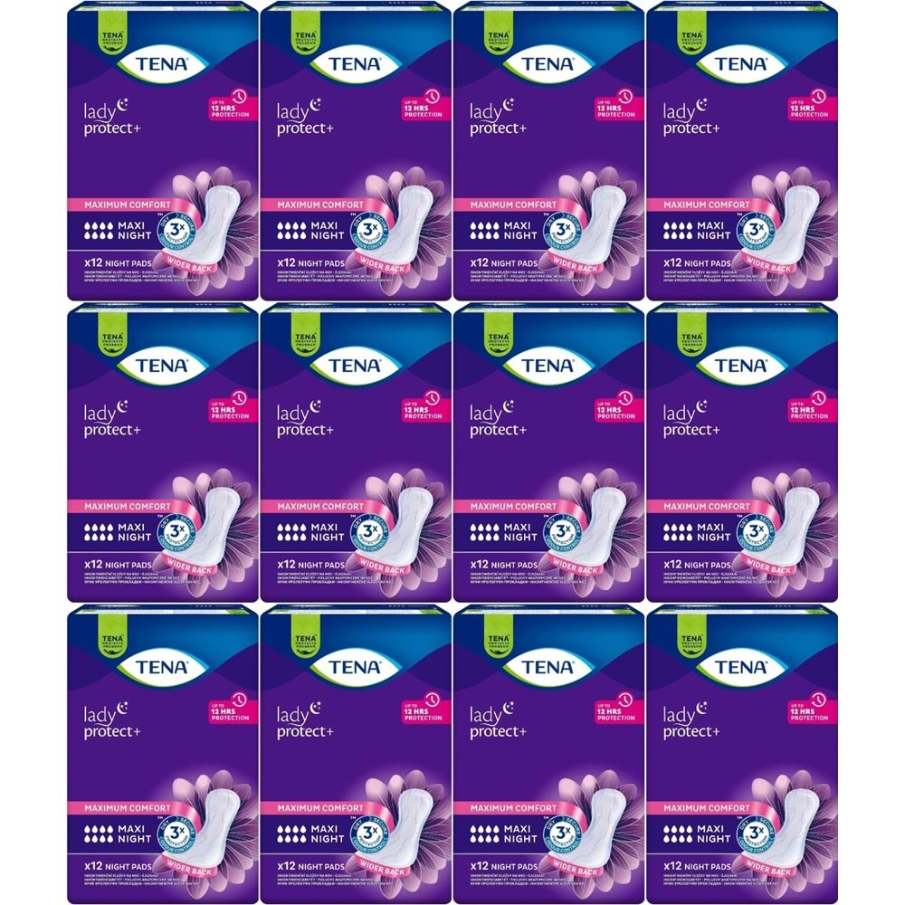 Tena Lady Protect Mesane Pedi Maxi Night Geceye Özel 144 Adet