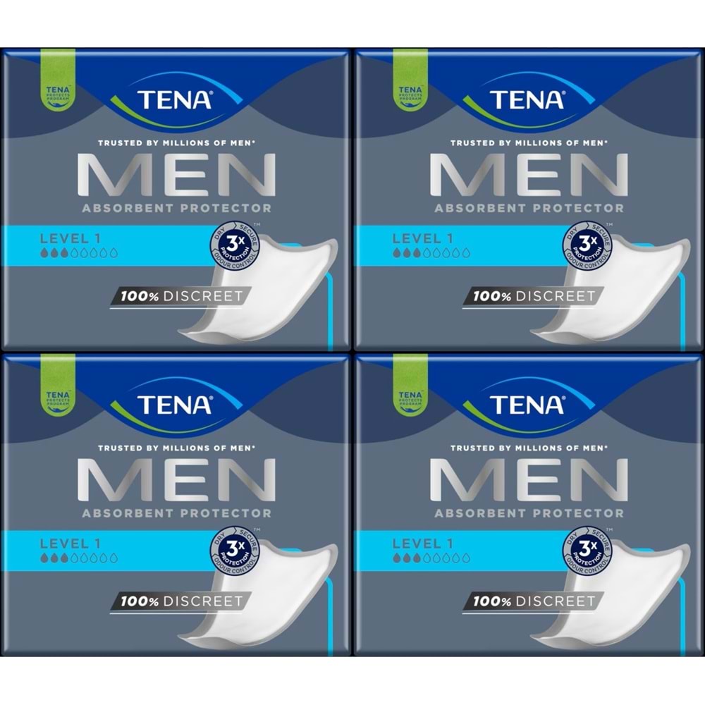 Tena Men Emici Koruma Level 1 Erkek Mesane Pedi 96 Adet