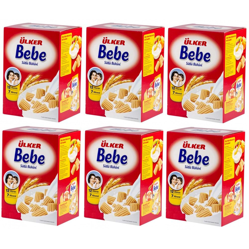 Ülker Bebe Bisküvisi 800Gr 12 Vitaminli Kutu 6 Lı Set
