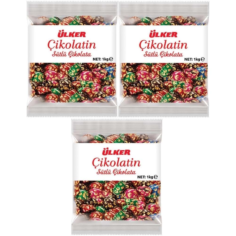 Ülker Çikolatin Sütlü İkramlık Çikolata 3KG (3PK*1KG)