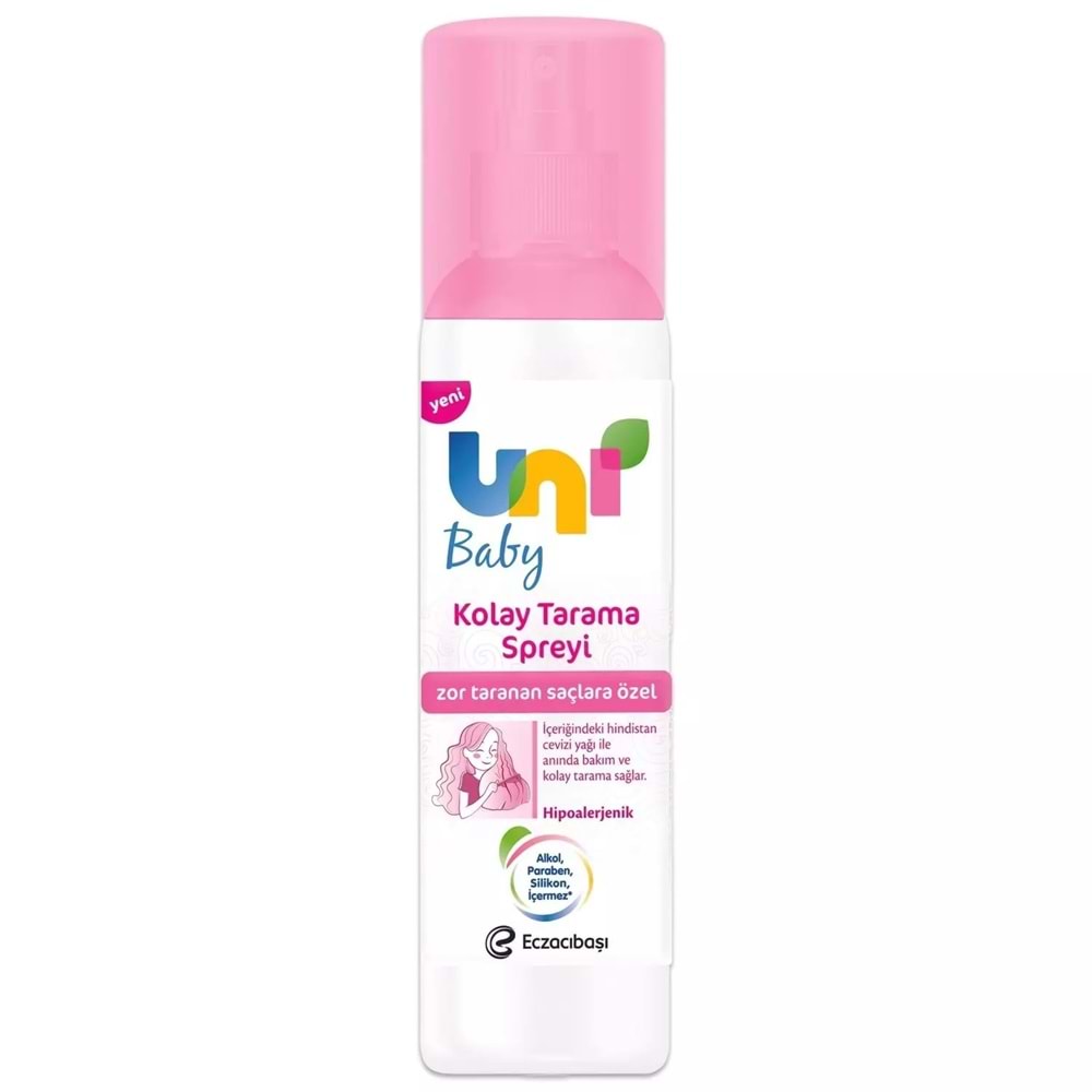 Uni Baby (3 Lü Avantaj Set) Bebek Şampuan 900ML+ Kolay Tarama Şampuanı 700ML+ Saç Tarama Sprey 200ML