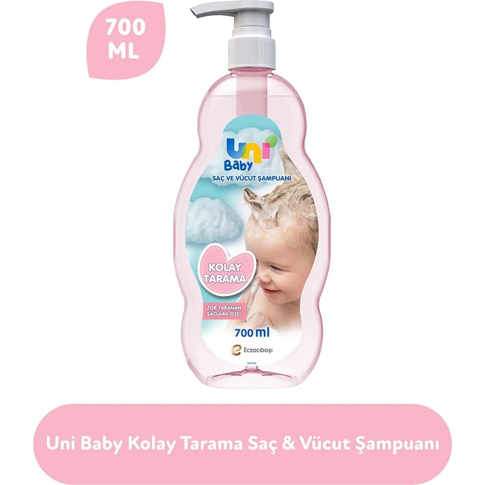 Uni Baby (3 Lü Avantaj Set) Bebek Şampuan 900ML+ Kolay Tarama Şampuanı 700ML+ Saç Tarama Sprey 200ML