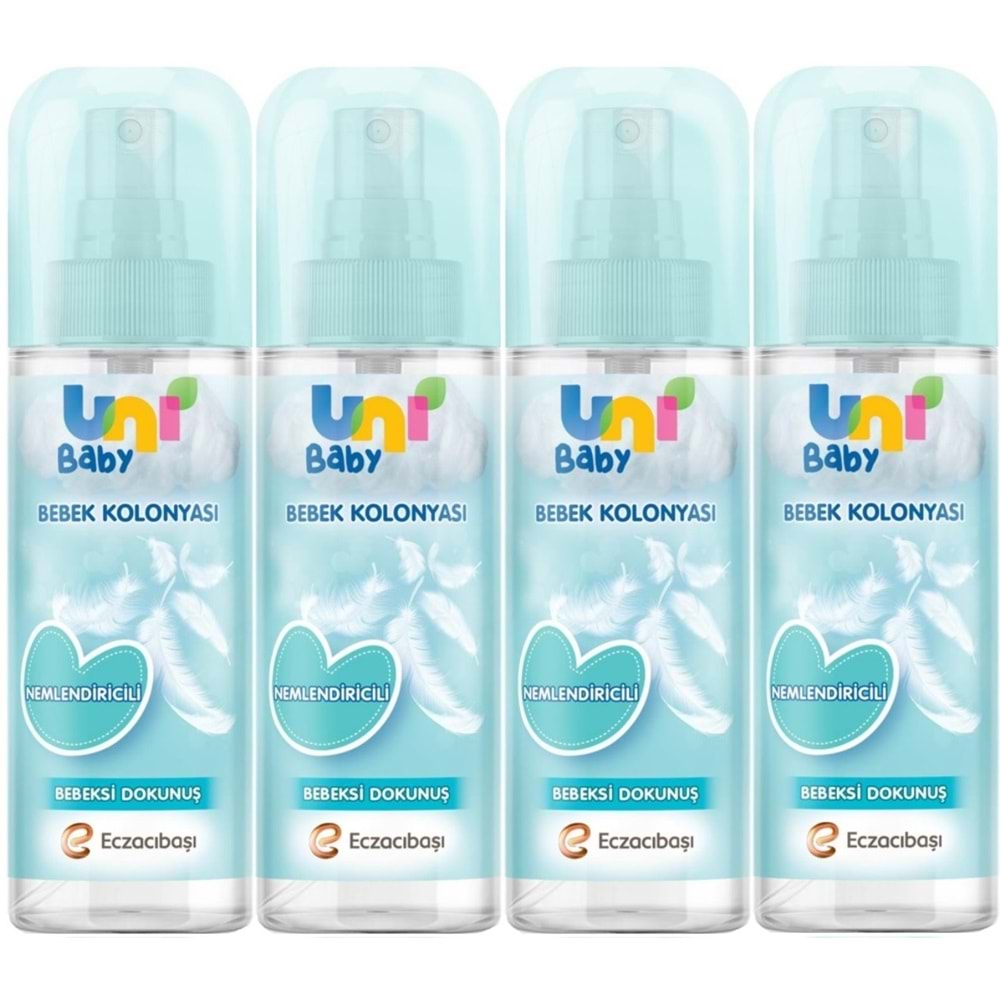 Uni Baby Bebek Kolonyası 150ML Nemlendiricili/Bebeksi Dokunuş (4 Lü Set)