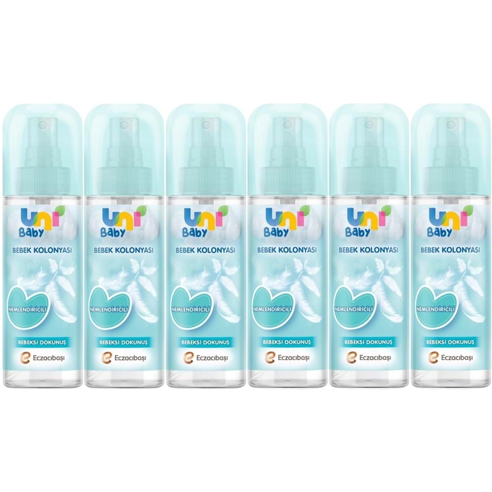 Uni Baby Bebek Kolonyası 150ML Nemlendiricili/Bebeksi Dokunuş (6 Lı Set)
