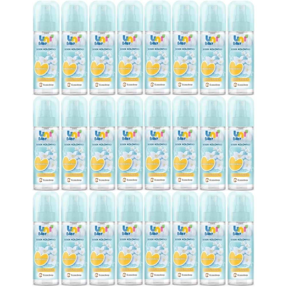 Uni Baby Bebek Kolonyası 150ML Nemlendiricili/Çiçeksi Ferahlık (24 Lü Set)