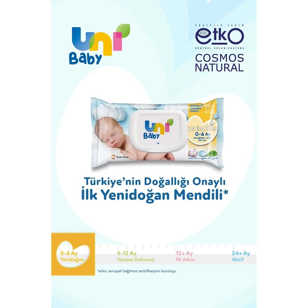 Uni Baby Islak Havlu Hassas Yeni Doğan 40 Yaprak (27 Li Set) 1080 Yaprak (Narin Ciltler için)(9PK*3)