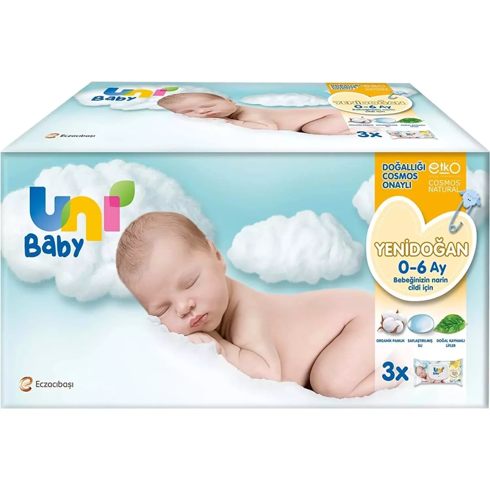 Uni Baby Islak Havlu Hassas Yeni Doğan 40 Yaprak (24 Lü Pk) 960 Yaprak (Narin Ciltler için) (8PK*3)