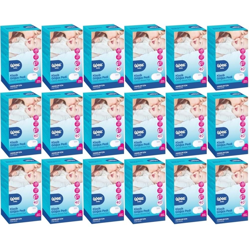 Wee Baby Klasik Göğüs Pedi (40 Lı) 720 Adet (18Pk*40)